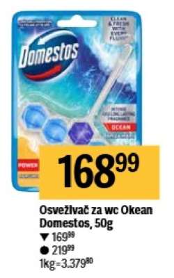 Osveživač za wc Okean Domestos, 50g
