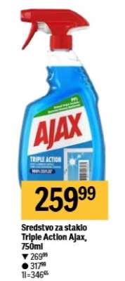 Sredstvo za staklo Triple Action Ajax , 750ml
