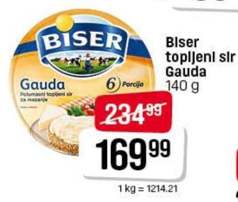 Biser topljeni sir Gauda