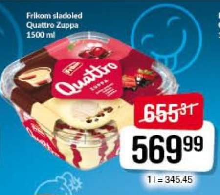 Frikom sladoled Quattro Zuppa 1500 ml
