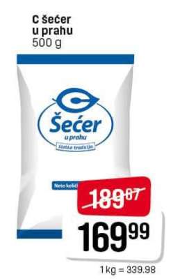 C šećer u prahu 500 g