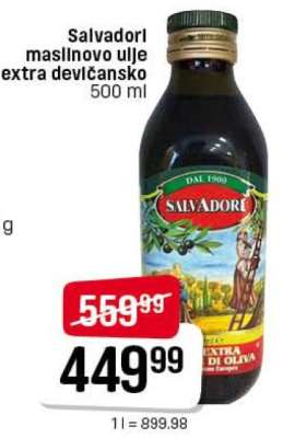 Salvadori maslinovo ulje extra devičansko 500 ml