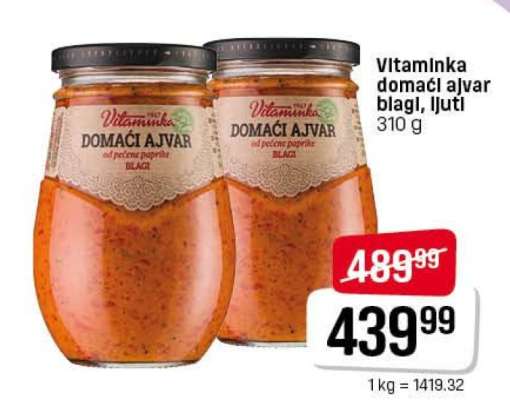 Vitaminka domaći ajvar blagi, ljuti