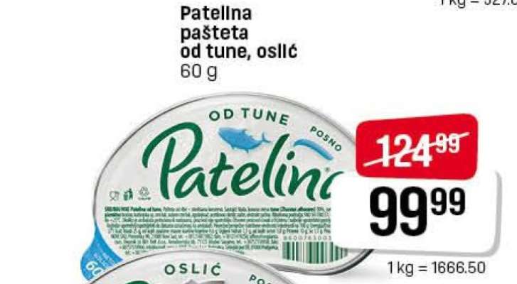 Patelina pašteta od tune, oslić