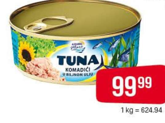 Tuna komadići u biljnom ulju