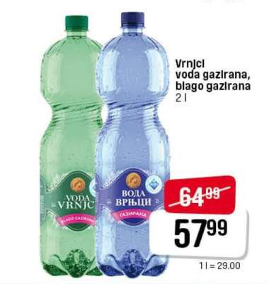 Vrnjačka voda gazirana, blago gazirana