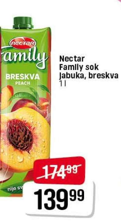 Nectar family sok Jabuka , breskva