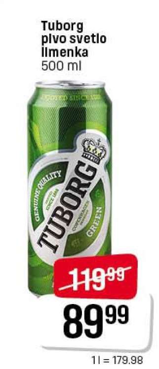 Tuborg pivo svetlo limenka