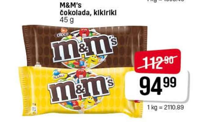 M&M's čokolada, klikırıkı