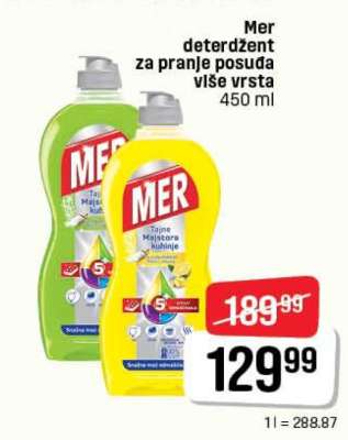 MER deterdžent za pranje posuđa