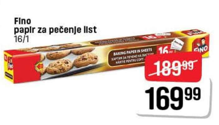 Fino papir za pečenje list