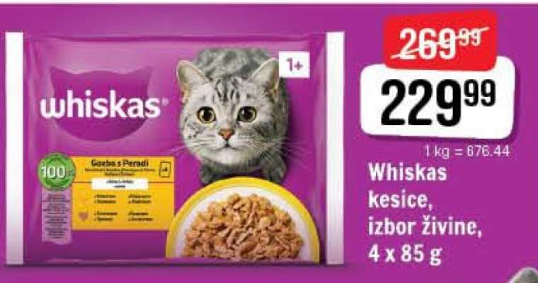 Whiskas kesice Izbor živine