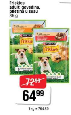 Friskies adult govedina, piletina u sosu
