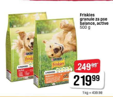 Friskies granule za pse balance, active 500 g