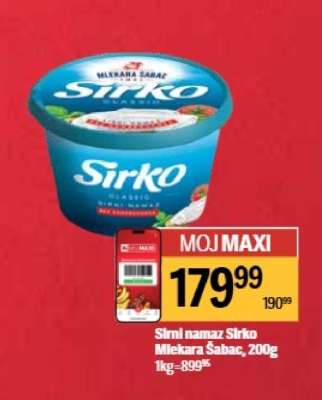 Sirni namaz Sirko Mlekara Sabac 200g
