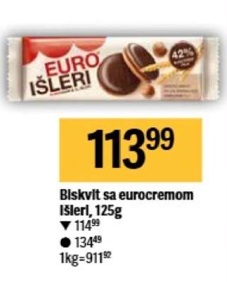 Biskvit sa eurocremom Išleri, 125g