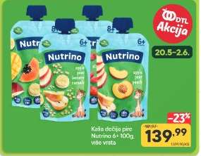 Kaša dečija pire Nutrino 6+ 100g, više vrsta