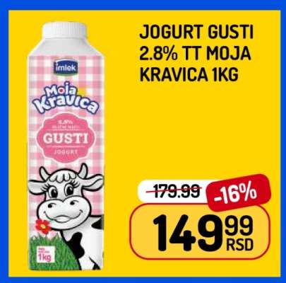 JOGURT GUSTI 2.8% TT MOJA KRAVICA 1kg