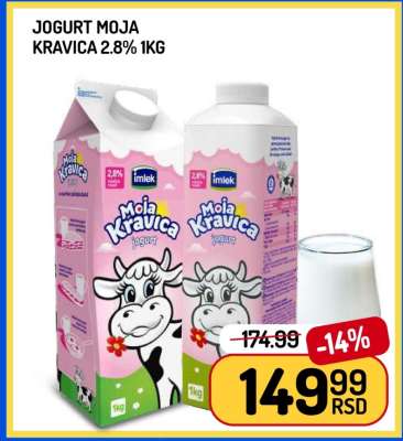 Jogurt Moja Kravica 2.8% 1kg
