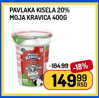 Pavlaka Kisela 20% Moja Kravica 400g