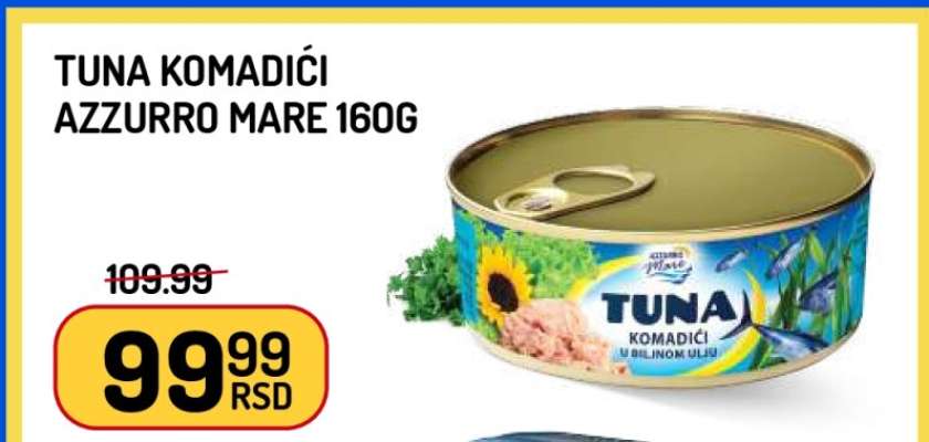 Tuna Komadići Azzurro Mare 160g