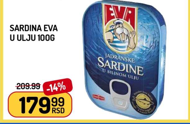 SARDINA EVA U ULJU 100G