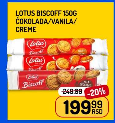 Lotus Biscoff 150g Čokolada/Vanila/Crème