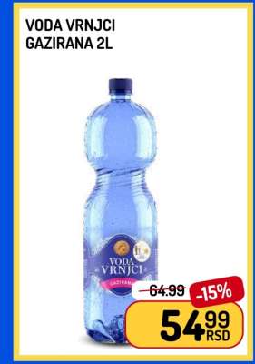 Voda Vrnjci Gazirana 2L