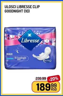 Ulošci Libresse clip goodnight 10