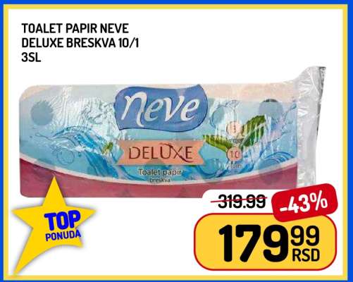 TOALET PAPIR NEVE DELUXE BRESKVA 10/1 3SL