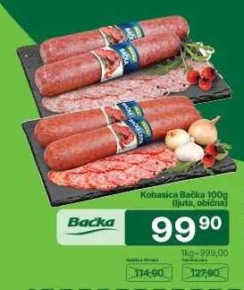 Kobasica Bačka 100g (ljuta, obična)