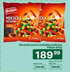 Smrznuto povrće meksička mešavina Frikom 400g