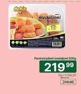 Panirani pileći medaljoni 200g