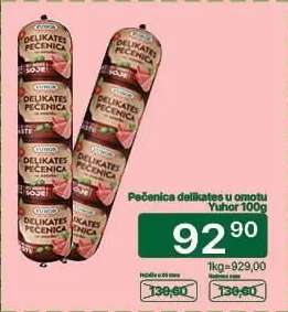 Pečenica delikates u omotu Yuhor 100g