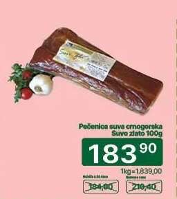 Pečenica suva crnogorska Suvo zlato 100g