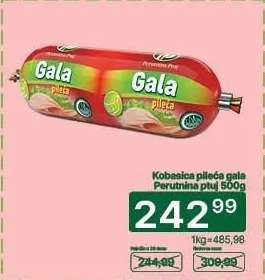 Kobasica pileća gala Perutnina ptuj 500g