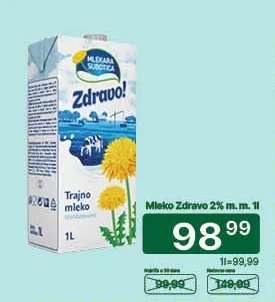 Mleko Zdravo 2% m.m. 1l