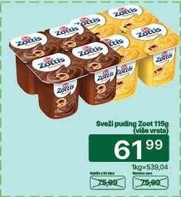 Svěží puding Zott 115g (více vrstev)