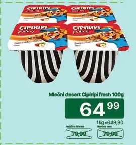 Mléčný desert Cipiripi fresh 100g