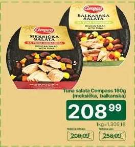 Tuna salata Compass 160g (meksička, balkanska)