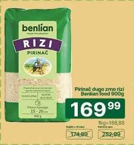 Pirinac dugo zmo rizi Benlian food 900g