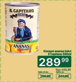 Kompot ananas kolut Il Capitano 580ml
