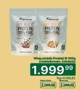 Whey protein Proteini Si 300g (cookie&cream, čokolada)