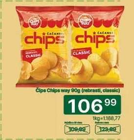 Čips Chips way 90g (rebrasti, classic)