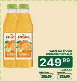 Voćni sok Fruvita narandža 100% 0,8l