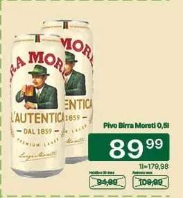 Pivo Birra moreti 0,5l