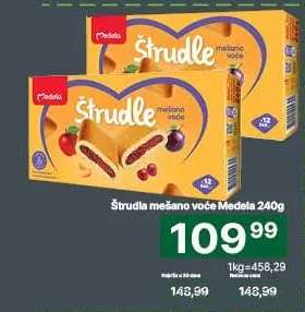Štrudla mešano voće Medela 240g