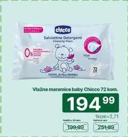 Vlažne maramice baby Chicco 72 kom.