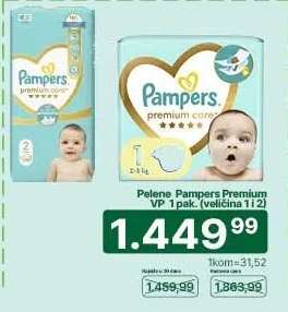 Pelene Pampers Premium VP 1 pak. (veličina 1 i 2)