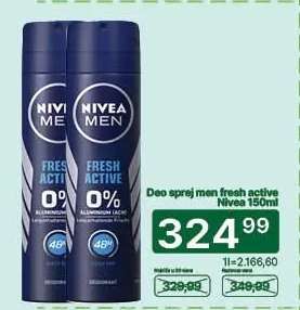 Deo sprej men fresh active Nivea 150ml